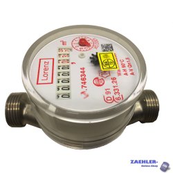 Water meter Lorenz hot surface-mounted Qn 1,5 110 mm