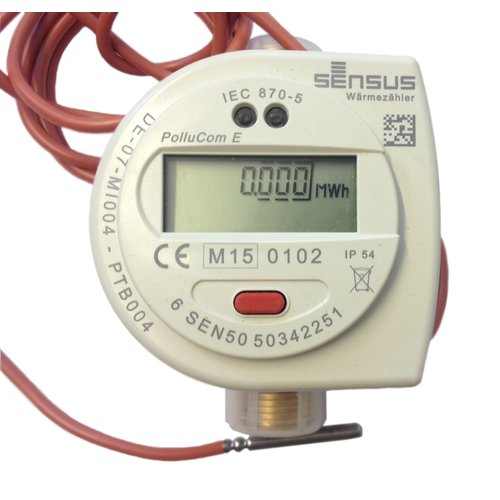 Compact heat meter Sensus PolluCom E, Qn 1,5, 5,2 mm
